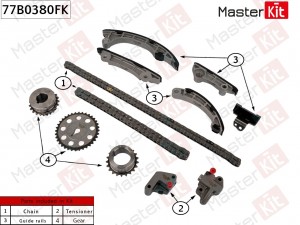 Комплект цепи ГРМ TOYOTA 1GD-FTV/2GD-FTV 77B0380FK 77B0380FK MASTER KIT