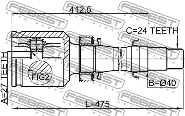 ШРУС 0111-ACA38RH 0111-ACA38RH FEBEST