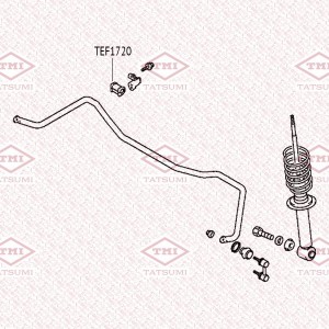 втулка стабилизатора задн.!\ Mitsubishi Galant 96> TEF1720 TATSUMI