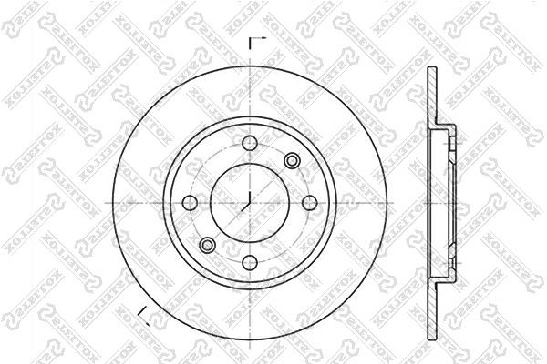 диск тормозной задний!\ Peugeot 206/306, Citroen Saxo/ZX 1.4-2.0 91> 6020-9947-SX STELLOX