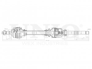 Привод в сборе передний правый CVJ-10036 UNIO