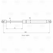 Упор газовый (амортизатор) Ford Mondeo III (00-) (капота) (GS 1024) GS1024 TRIALLI