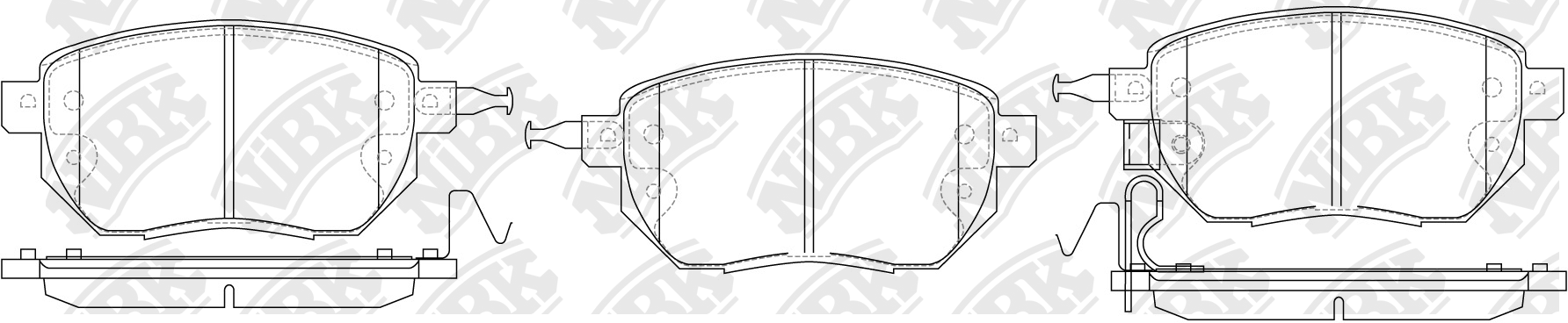 Колодки передние (INFINITI FX35/45 03-/NISSAN MURANO 05-) PN2901 PN2901 NIBK