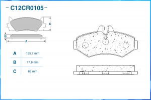Тормозные колодки задние Low Metallic C12CR0105 C12CR0105 CWORKS