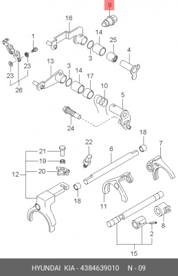 4384639010 Датчик 4384639010 HYUNDAI KIA