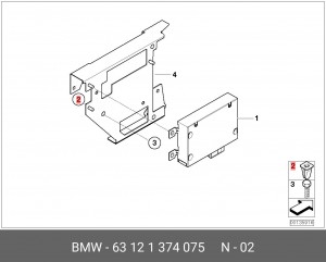 клипса пластмассовая крепления подкрылка!\BMW E81/82/87/88/F20, 3 E36/46/90/F30, 63 12 1 374 075 BMW