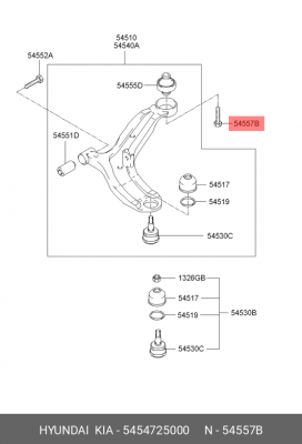 БОЛТ М12 54547-25000 5454725000 HYUNDAI KIA