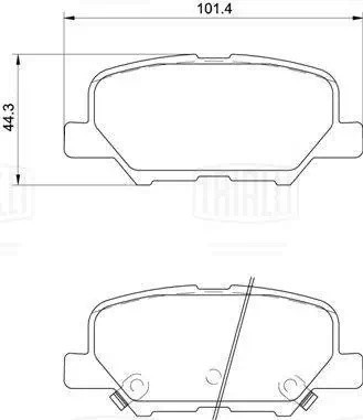 Колодки тормозные дисковые задние керамические PRO т/с Akebono PF4385CR TRIALLI