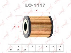 фильтр масляный! (б)\ BMW E46/E39 2.5/3.0D 98>,Opel Omega 2.5DTI 01> LO-1117 LYNXAUTO