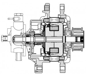 Генератор для а/м Hyundai Porter 2 (08-) с дв. D4CB 100A (LG 0805) LG 0805 START VOLT
