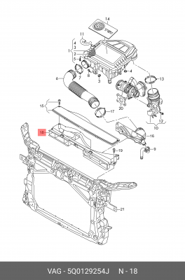 VW GOLF VII (2012>) 1.4 TSI CMBA НА ПАНЕЛЬ 5Q0129254J VAG