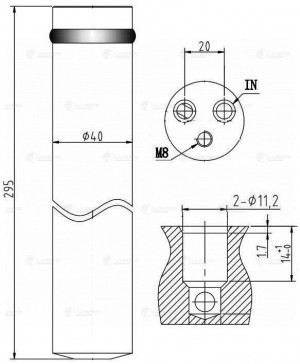 Ресивер-осушитель конд. для а/м Mercedes Sprinter 06-/VW Crafter 06- LCR1502 LCR 1502 LUZAR
