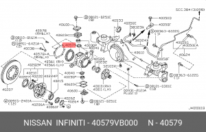 Сальник 40579-VB000 40579VB000 NISSAN