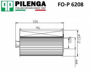 Фильтр масляный AVEO (1,4), CRUZE 1.8 (09-), COBALT FO-P 6208 FOP6208 PILENGA