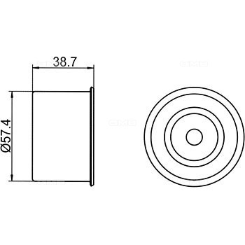 Ролик ГРМ MITSUBISHI 3000 GT,Galant,Sigma,Pajero (2.5/3.0/3.5) обводной GMB GT10110 GMB