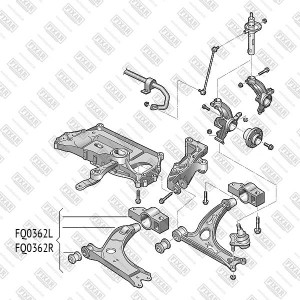 Рычаг подвески передний нижний правый AUDI A3 03-VW Golf/Caddy 03-SEAT Altea 03- FQ0362R FIXAR