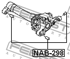 Сайлентблок опоры дифференциала NISSAN PATHFINDER R51 05- NAB-298 NAB-298 FEBEST