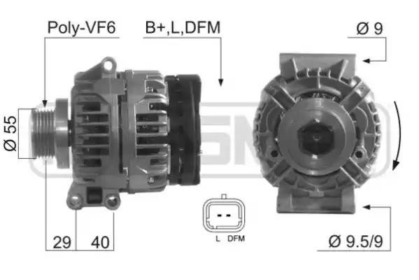 Генератор RENAULT LOGAN 210397 210397 ERA
