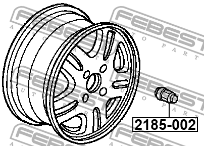 Гайка колесная 2185-002 2185-002 FEBEST