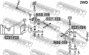 Втулка маятникового рычага NSB-059 FEBEST