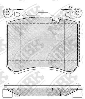 Колодки тормозные BMW X6 (E72) передние (4шт.) NIBK PN0495 NIBK