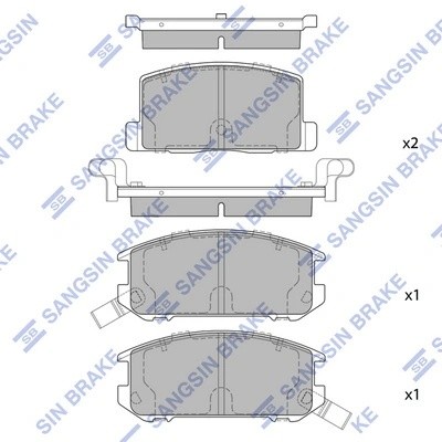 Колодки тормозные TOYOTA AVENSIS/CAMRY/CARINA/CELICA/COROLLA 86-03 задние SP1437 SP1437 SANGSIN