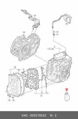 Масло трансмиссионное DSG (6-ти ступенчатая) 1л VW AUDI SEAT SKODA OE G 052 182 A2 VAG