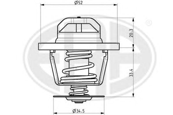Термостат\ TOYOTA 4 RUNNER, AURIS, LAND CRUISER 350214 350214 ERA
