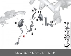 тяга датчика дорожного просвета!\ BMW F22/F23/F30/F31/F32/F33 13> 37 14 6 797 817 BMW