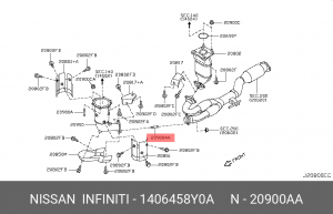 Шпилька 14064-58Y0A 14064-58Y0A NISSAN