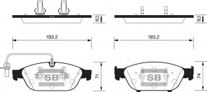 Колодки передние AUDI A6 (C7), A8 (4H) SP2316 SP2316 SANGSIN