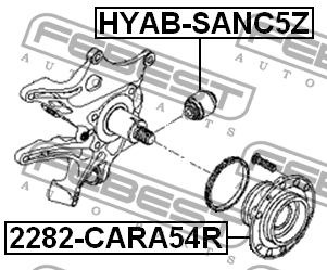 Ступица задняя 2282-CARA54R FEBEST
