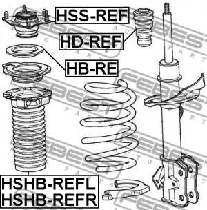 Пыльник амортизатора передний HONDA CR-V RE3/RE4 2007-2012 HSHB-REFL HSHBREFL FEBEST