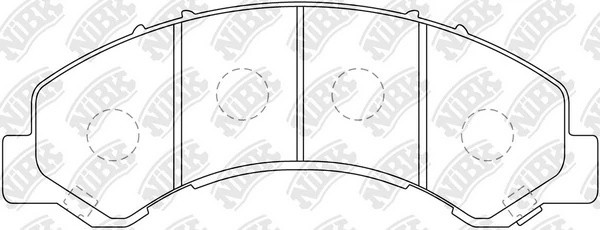Колодки тормозные ISUZU NPR75 (E5) дисковые (4шт.) NIBK PN4491 NIBK