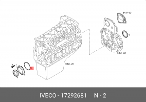 кольцо уплотнительное!\ Iveco 17292681 IVECO