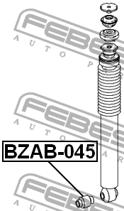 Сайлентблок заднего амортизатора BZAB-045 BZAB045 FEBEST