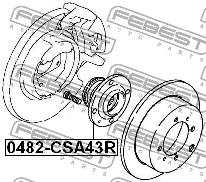 Ступица 0482-CSA43R 0482-CSA43R FEBEST