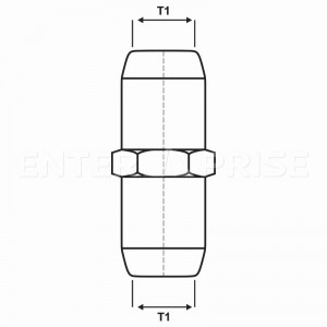 Фитинг Т10/Т10 прямой латунь разборный E511T10 ENTERPRISE