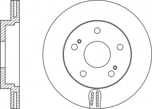 Диск тормозной NISSAN Maxima (88-00) передний (1шт.) NIBK RN1036 NIBK