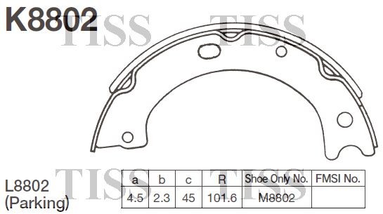 K8802 колодки барабанные!\ Nissan Patrol K160/K260 2.8-3.3D 79-90 K8802 MK KASHIYAMA