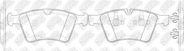 Колодки тормозные MERCEDES ML (W164) (05-11) передние (4шт.) NIBK PN0464 NIBK