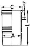 Гильза ДВС MAN D128 D2865/2866/2876 89186110 KOLBENSCHMIDT