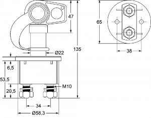 Выключатель аккумуляторной батареи 6EK002843-131 HELLA
