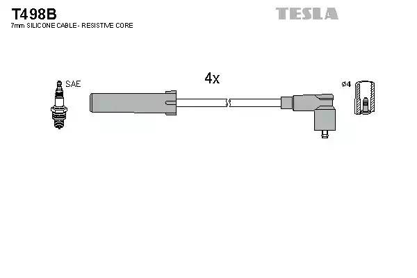 к-кт проводов!\ Peugeot 405/406, Citroen Xantia 2.0i 93-04 T498B TESLA