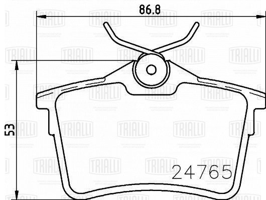Колодки торм. Peugeot 308 (07-)/Partner (08-)/Citroen Berlingo (08-) диск. зад.  PF 4087 TRIALLI