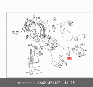 прокладка турбины!\ MB A 642 142 11 80 MERCEDES BENZ