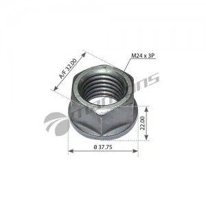 гайка фланценвая М24 H22мм, SW32 900.100 MANSONS