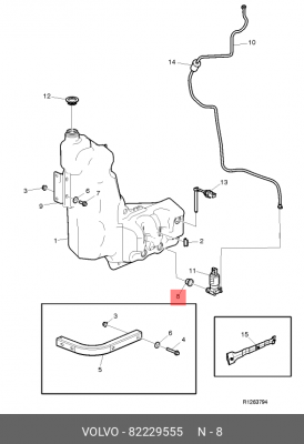 кольцо! уплотнительное \VOLVO 82229555 VOLVO