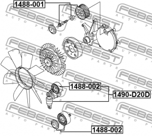 Натяжитель ремня 1490-D20D FEBEST