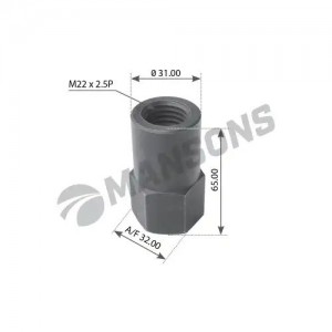 Гайка SCANIA стремянки (M22х2.5 h=65мм SW32) MANSONS 100512 MANSONS